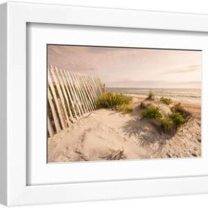 Beach Near Kitty Hawk, Outer Banks, North Carolina, United States of America, North America - White Framed Art Print Wall Art, 12x8