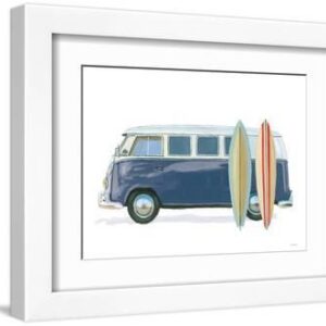 Beach Ride X - White Framed Art Print Wall Art, 12x9