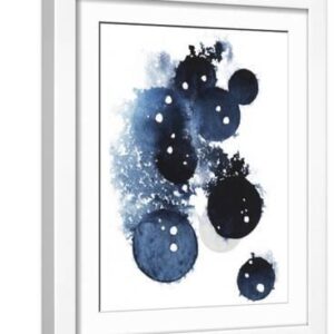 Blue Galaxy II - White Framed Art Print Wall Art, 12x16