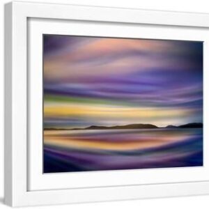 Coastlines - White Framed Art Print Wall Art, 16x12