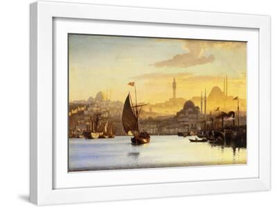 Constantinople - White Framed Art Print Wall Art, 18x12