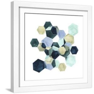 Crystallize I - White Framed Art Print Wall Art, 16x16