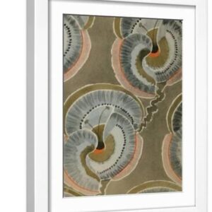 Delicate Deco Pattern V - White Framed Art Print Wall Art, 12x16