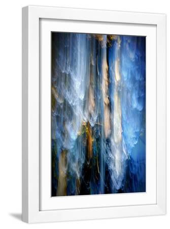 Evening Trees 1 - White Framed Art Print Wall Art, 12x18