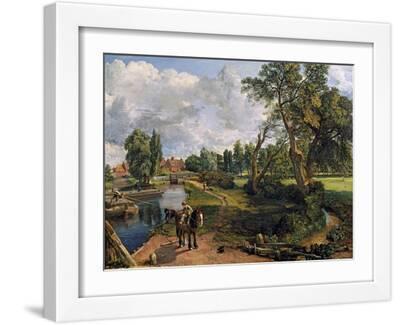 Flatford Mill ('Scene on a Navigable River') - White Framed Art Print Wall Art, 16x12