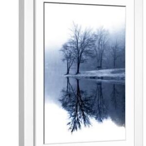 Fog on the Lake I - White Framed Art Print Wall Art, 12x18