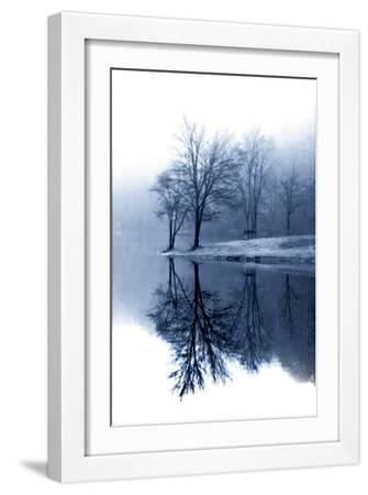 Fog on the Lake I - White Framed Art Print Wall Art, 12x18