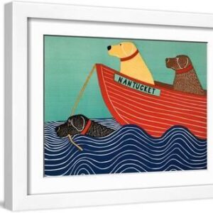 Friendship Nantucket - White Framed Art Print Wall Art, 16x12