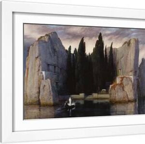 Isle of the Dead, 1883 - White Framed Art Print Wall Art, 18x12