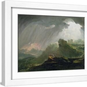 Joshua Commanding the Sun to Stand Still Upon Gibeon, c.1840 - White Framed Art Print Wall Art, 16x12