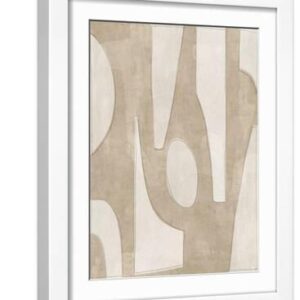 Mid-Century Whites 2, 2023 - White Framed Art Print Wall Art, 12x16