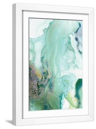 Mint Bubbles III - White Framed Art Print Wall Art, 12x18