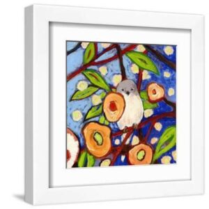 Modern Bird IX - White Framed Art Print Wall Art, 11x14