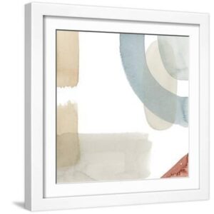 Moderne III - White Framed Art Print Wall Art, 16x16