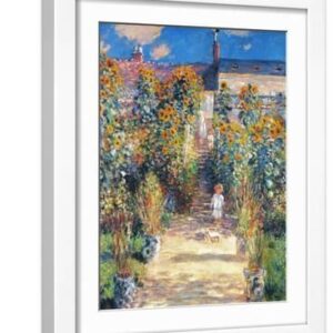 Monet: Garden/Vetheuil - White Framed Art Print Wall Art, 12x16