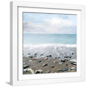 Ocean Tide - White Framed Art Print Wall Art, 16x16
