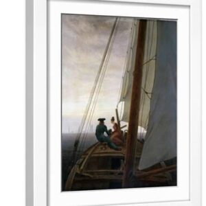 On Board a Sailing Ship, Between 1818 and 1820 - White Framed Art Print Wall Art, 12x16