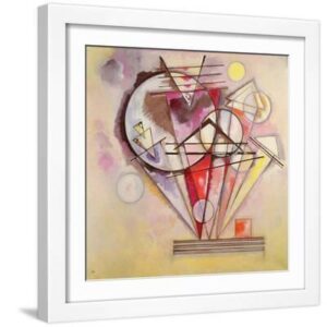 On the Points, 1928 - White Framed Art Print Wall Art, 16x16