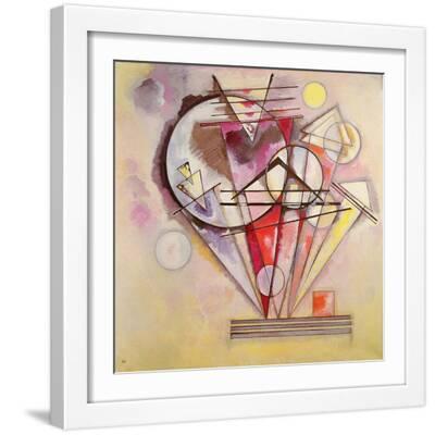 On the Points, 1928 - White Framed Art Print Wall Art, 16x16