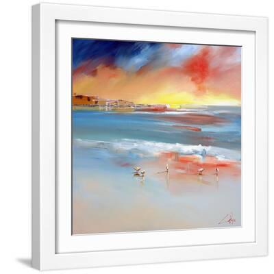 Over the Club - White Framed Art Print Wall Art, 16x16