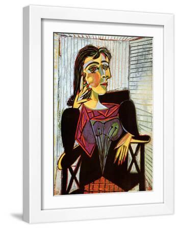 Portrait of Dora Maar, c.1937 - White Framed Art Print Wall Art, 16x20