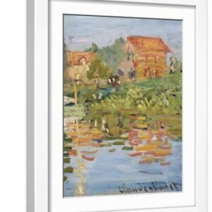 Regattas at Argenteuil, C.1872 (Detail) - White Framed Art Print Wall Art, 12x16