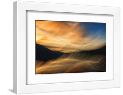 Slocan Lake 11 - White Framed Art Print Wall Art, 12x8