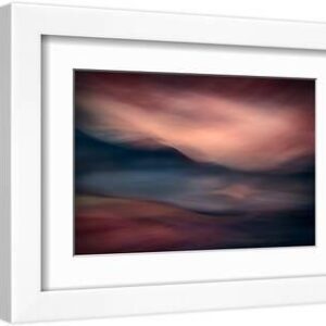 Slocan Lake 2 - White Framed Art Print Wall Art, 12x8