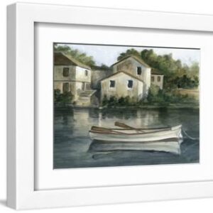 Small Stillwaters I - White Framed Art Print Wall Art, 12x9