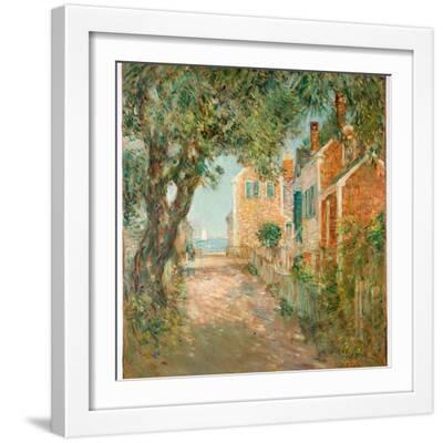 Street in Provincetown, 1904 - White Framed Art Print Wall Art, 16x16