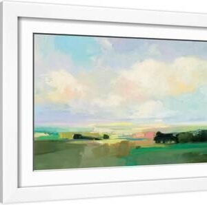 Summer Sky I - White Framed Art Print Wall Art, 18x12