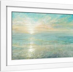 Sunrise - White Framed Art Print Wall Art, 18x12