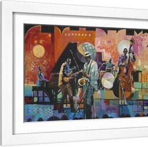 That Jazz - White Framed Art Print Wall Art, 18x12