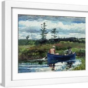 The Blue Boat, 1892 - White Framed Art Print Wall Art, 16x12