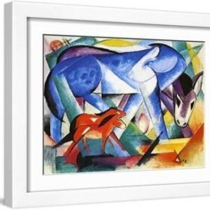 The First Animals, 1913 - White Framed Art Print Wall Art, 16x12
