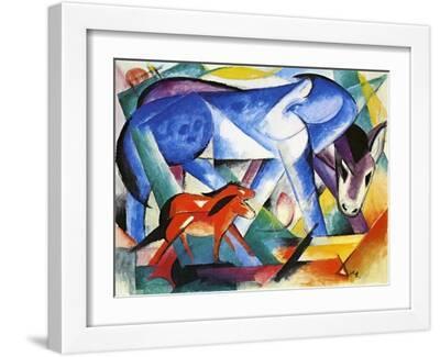The First Animals, 1913 - White Framed Art Print Wall Art, 16x12