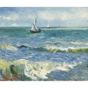 The Sea at Les Saintes-Maries-de-la-Mer, 1888 - Giclee Print, 31x25