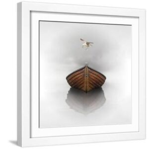 Time Stopped 1 Square - White Framed Art Print Wall Art, 16x16