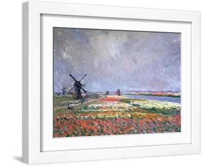 Tulip Fields Near Leiden, 1886 - White Framed Art Print Wall Art, 16x12