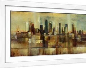 Urban Myth - White Framed Art Print Wall Art, 24x12