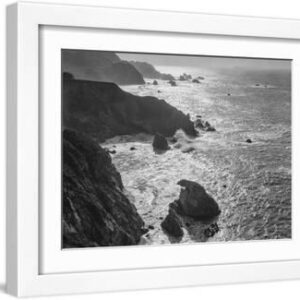 USA, California, Big Sur Coast - White Framed Art Print Wall Art, 16x12