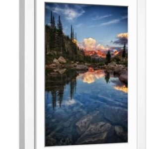 Valhalla - White Framed Art Print Wall Art, 12x18