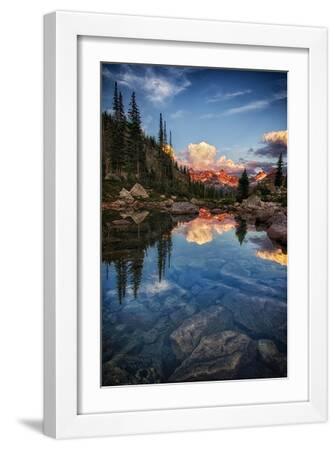 Valhalla - White Framed Art Print Wall Art, 12x18