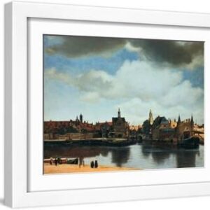 View of Delft, Netherlands, after the Fire, C1658 - White Framed Art Print Wall Art, 16x12
