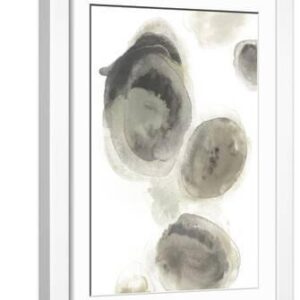 Water Stones I - White Framed Art Print Wall Art, 12x18