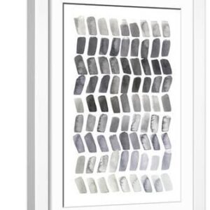 Watercolor Chevron II - White Framed Art Print Wall Art, 12x18
