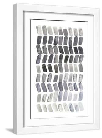 Watercolor Chevron II - White Framed Art Print Wall Art, 12x18